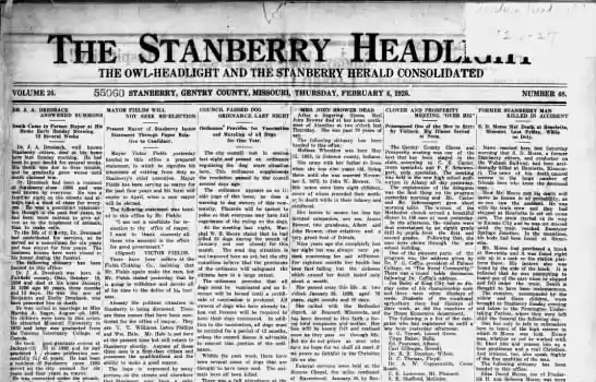 Stanberry Papers Consolidated 1st issue in archive